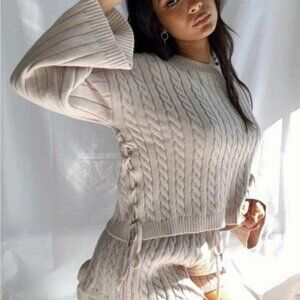 Princess Polly Aribella cable knit sweater cozy